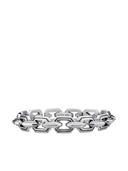  David Yurman Sterling Silver Deco Link Bracelet (11mm) 