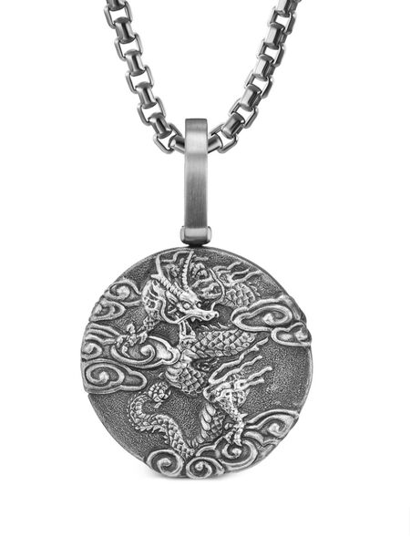 David Yurman Sterling Silver Dragon Amulet (30.9mm) 