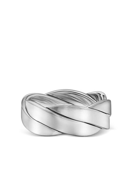  David Yurman Sterling Silver Dy Helios Band Ring (9mm) 