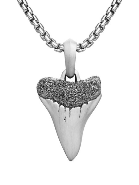  David Yurman Sterling Silver Shark Tooth Amulet (27mm) 
