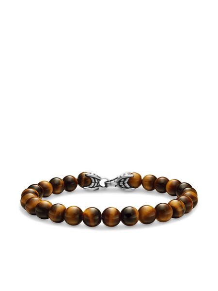  David Yurman Sterling Silver Spiritual Beads Bracelet (8mm) - Brown 