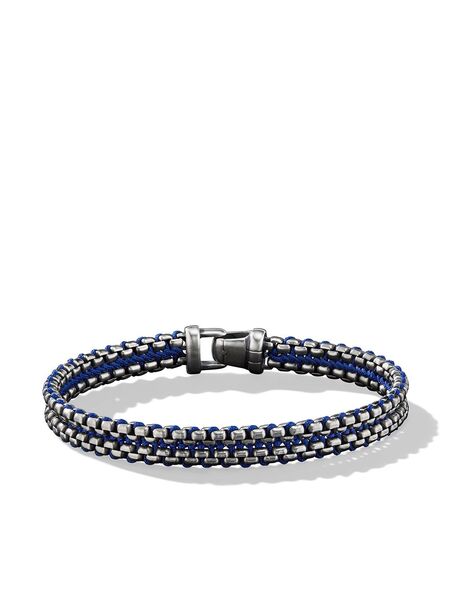  David Yurman Sterling Silver Woven Box Chain Bracelet (10mm) 