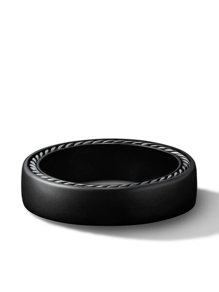  David Yurman Streamline Band Ring (6mm) - Black 