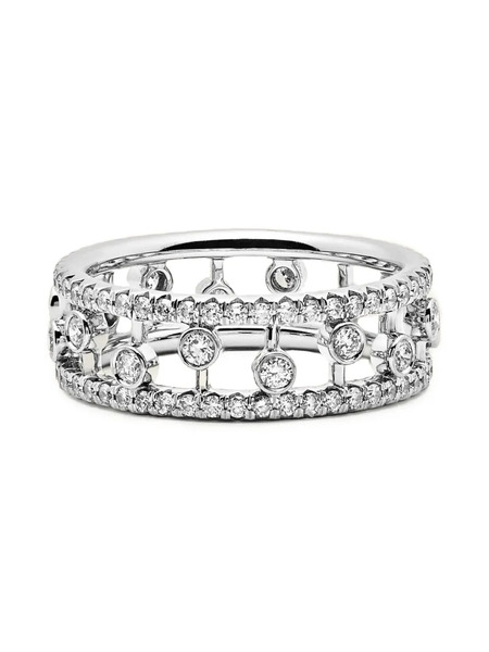  De Beers 18k White Gold Dewdrop Diamond Ring 