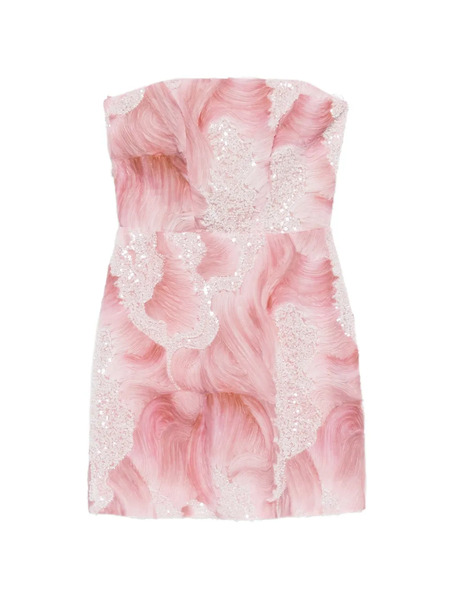  De Santis Embellished Mini Dress - Pink 