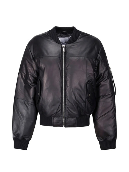  Deadwood Bofinger Leather Bomber Jacket - Black 