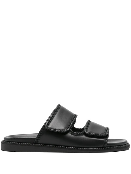 Dear Frances Braided Leather Sandals - Black 