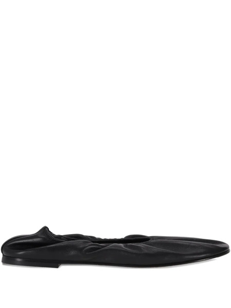  Dear Frances Scrunch-effect Ballet Flats - Black 