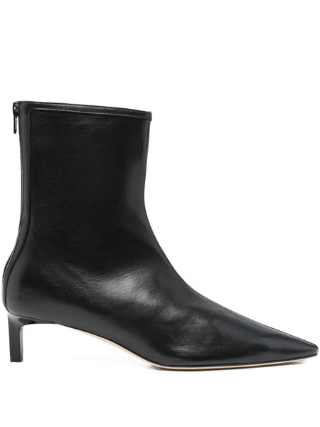  Dear Frances Topo Pointed Leather Bootie - Black 