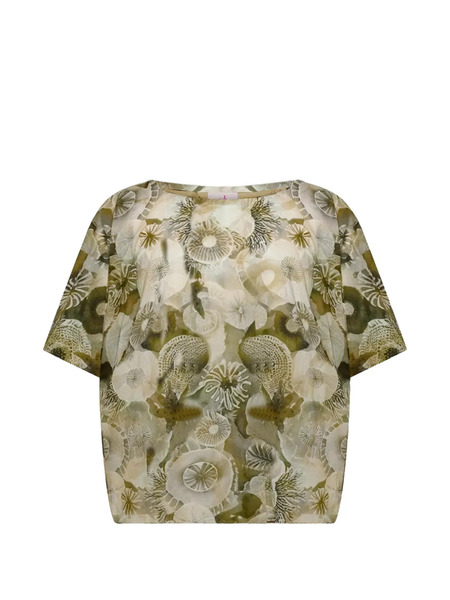  Deha Floral-print Top - Green 