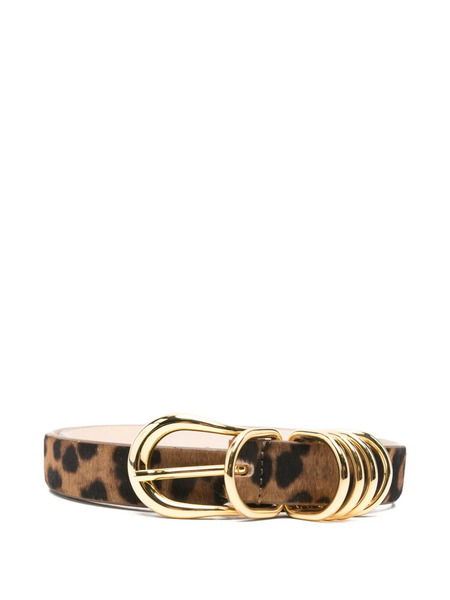  Déhanche Hollyhock Leopard-print Belt - Brown 