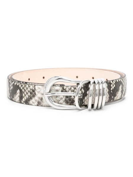  Déhanche Hollyhock Snakeskin-effect Leather Belt - Neutrals 