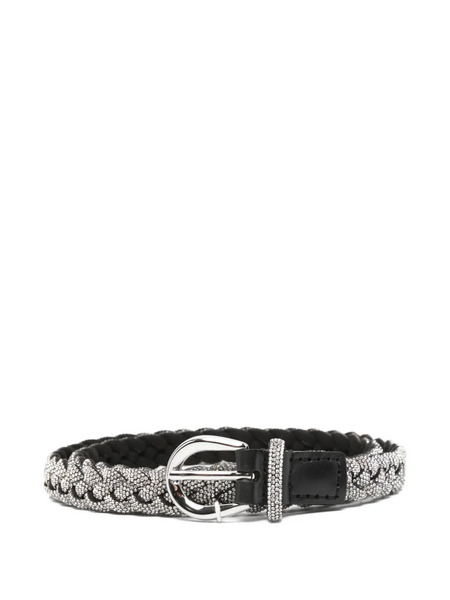  Déhanche Priscilla Rhinestone Braided Belt - Black 