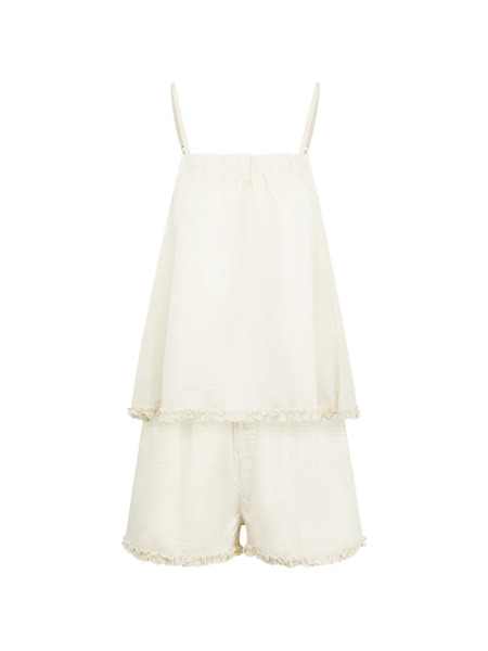  Deiji Studios Ruffled-detail Shorts Set (set Of Two) - Neutrals 
