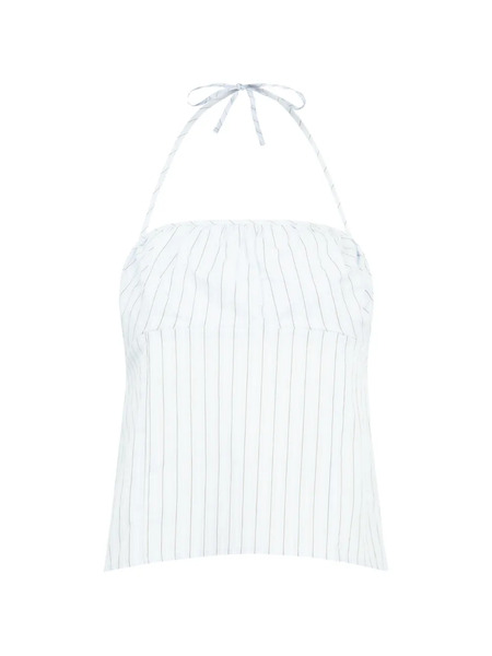  Deiji Studios Striped-pattern Top - White 