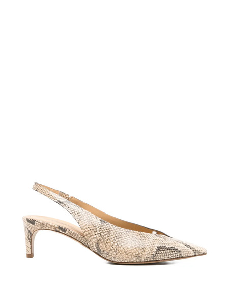  Del Carlo Paris Snakeskin-effect Pumps - Neutrals 