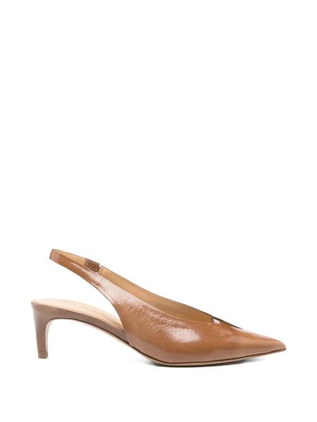  Del Carlo Pointed Slingback Pumps - Brown 