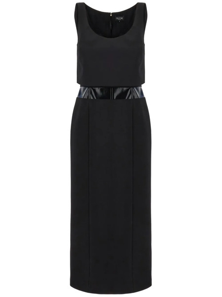  Del Core Contrasting-panel Midi Dress - Black 