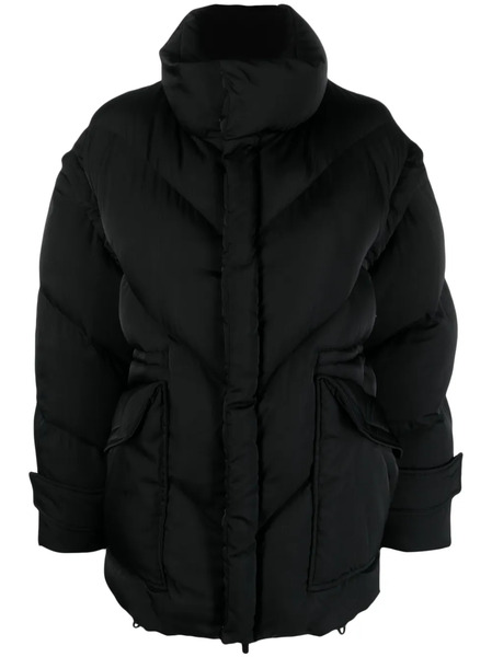  Del Core Funnel-neck Quilted Jacket - Black 