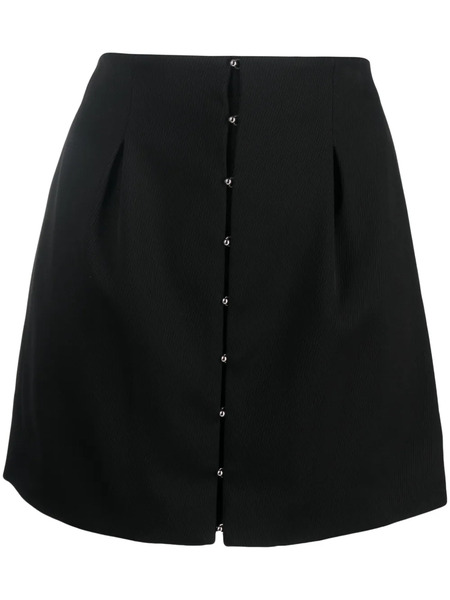  Del Core Hook-fastening Pleated Miniskirt - Black 