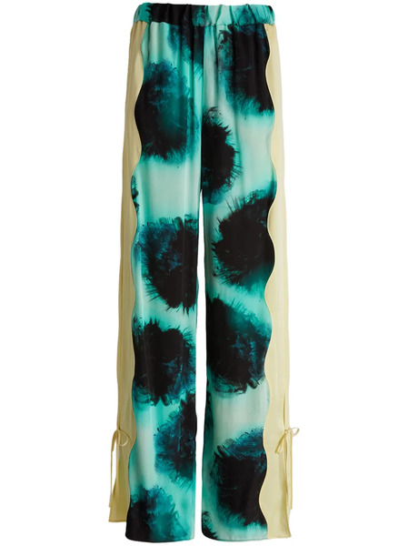  Del Core Printed Trousers - Green 