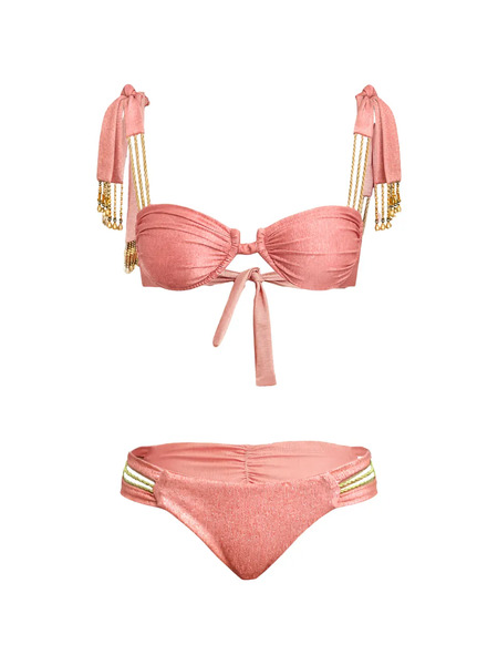  Del Maar Crochet Bikini Top - Pink 