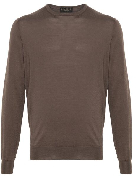  Dell'oglio Crew-neck Rib-trim Jumper - Brown 