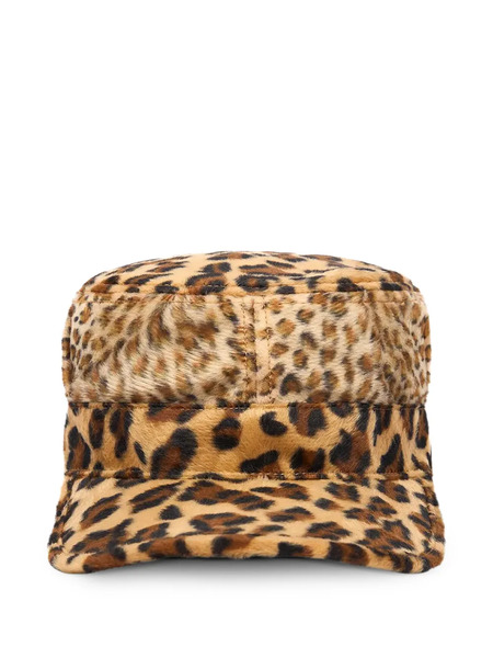  Denim Tears Faux-fur Giraffe-print Cap - Neutrals 