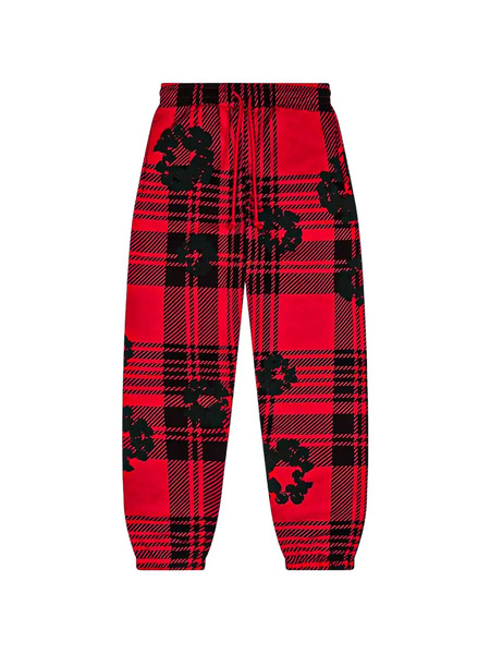  Denim Tears Plaid Wreath Sweatpants - Red 