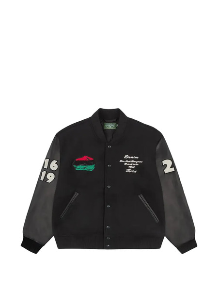  Denim Tears Varsity Bomber Jacket - Black 