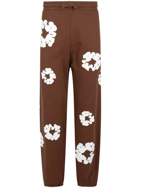  Denim Tears Wreath-print Track Pants - Brown 