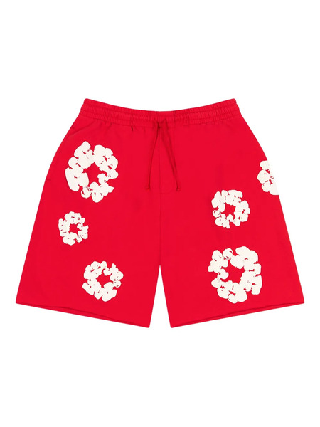  Denim Tears Wreath-print Track Shorts - Red 