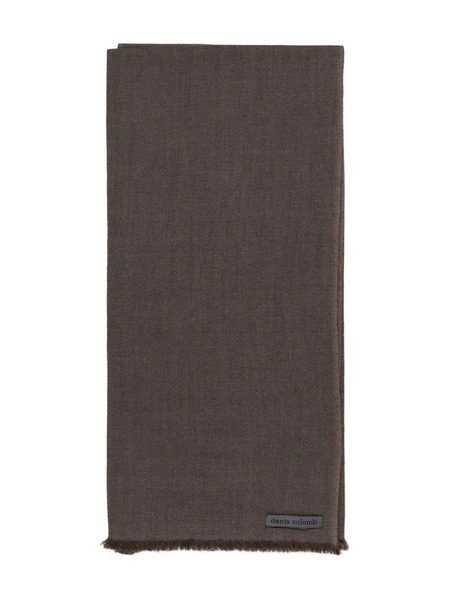  Denis Colomb Fringed Lung Ta Scarf - Brown 