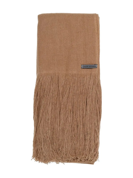  Denis Colomb Long Fringe Scarf - Brown 