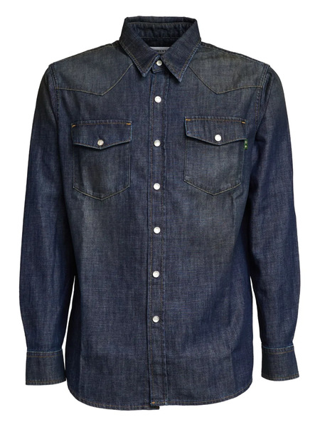  Department 5 Buttoned Western Shirt - Blue 
