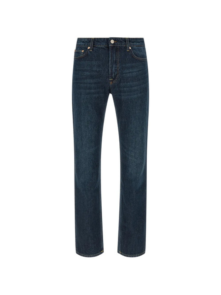  Department 5 Stonewashed Contrast Stitching Jeans - Blue 