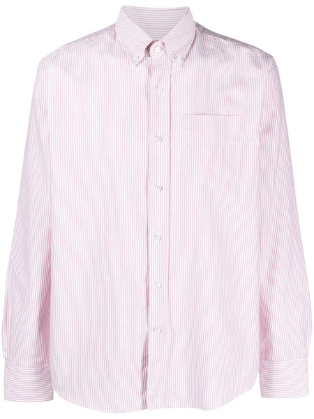  Deperlu Pinstripe-pattern Cotton Shirt - Pink 
