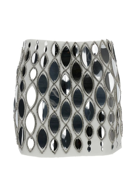  Des Phemmes Crystal-embellished Mini Skirt - White 