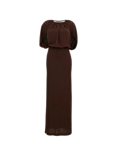  Des Phemmes Draped Maxi Dress - Brown 