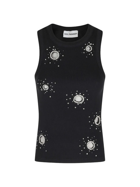  Des Phemmes Embellished Tank Top - Black 