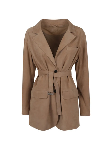  Desa 1972 Belted Suede Jacket - Neutrals 