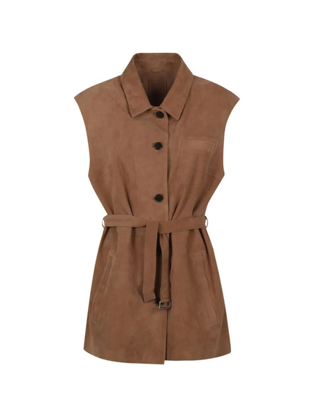  Desa 1972 Button Belted Jacket - Brown 