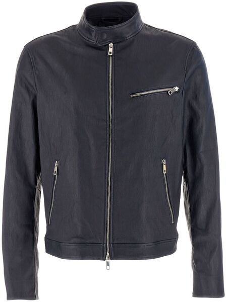  Desa 1972 Nappa Leather Jacket - Blue 