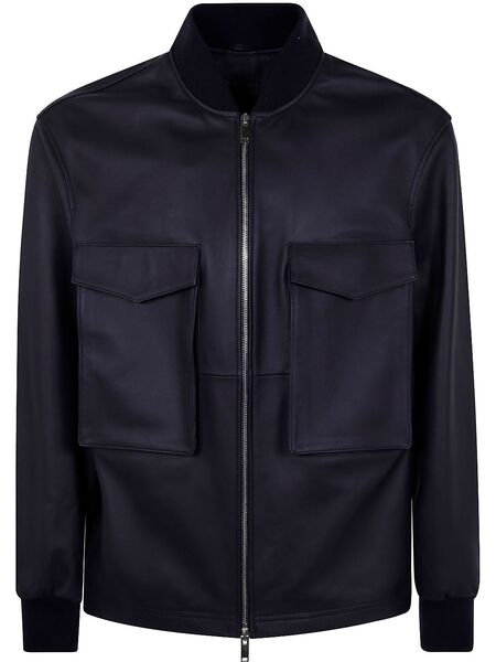  Desa Collection Leather Jacket - Blue 