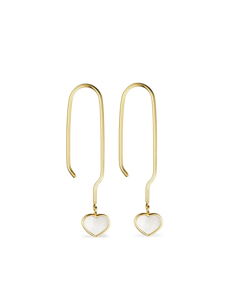  Design Letters Heart-drop Earrings - Gold 
