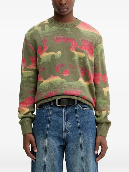  Desigual Camouflage Sweater - Green 