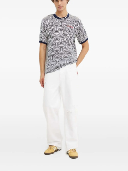  Desigual Distressed Logo Jeans - White 