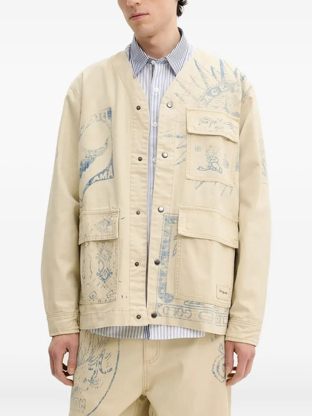  Desigual Drawing-print Flap-pocket Jacket - Neutrals 