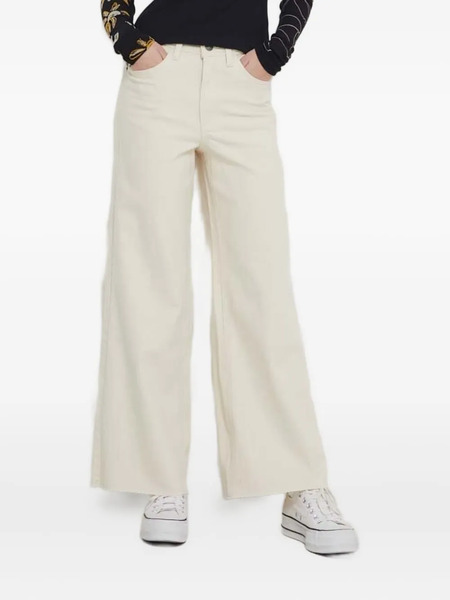  Desigual Embroidered-logo Jeans - Neutrals 