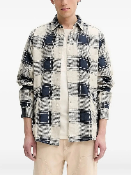  Desigual Herringbone-check Shirt - Blue 